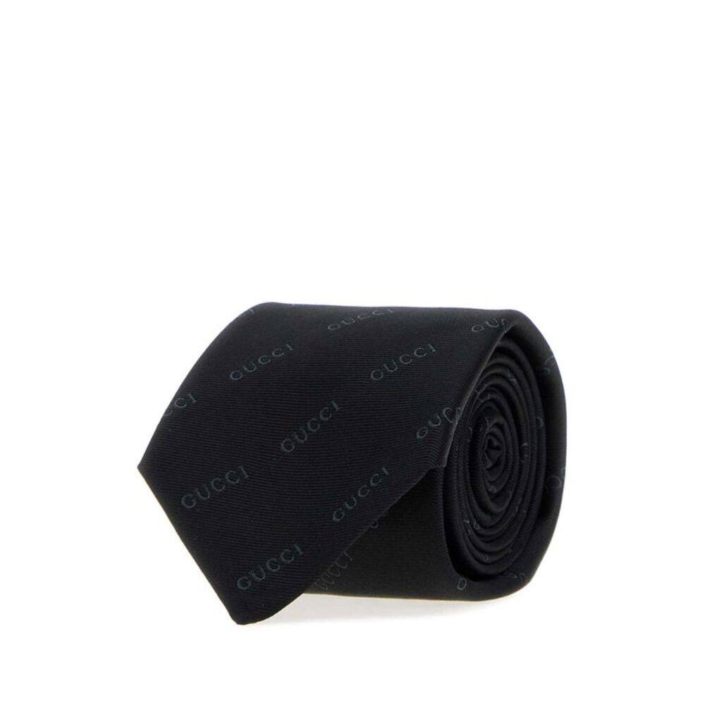 Gucci Men Black Silk Tie